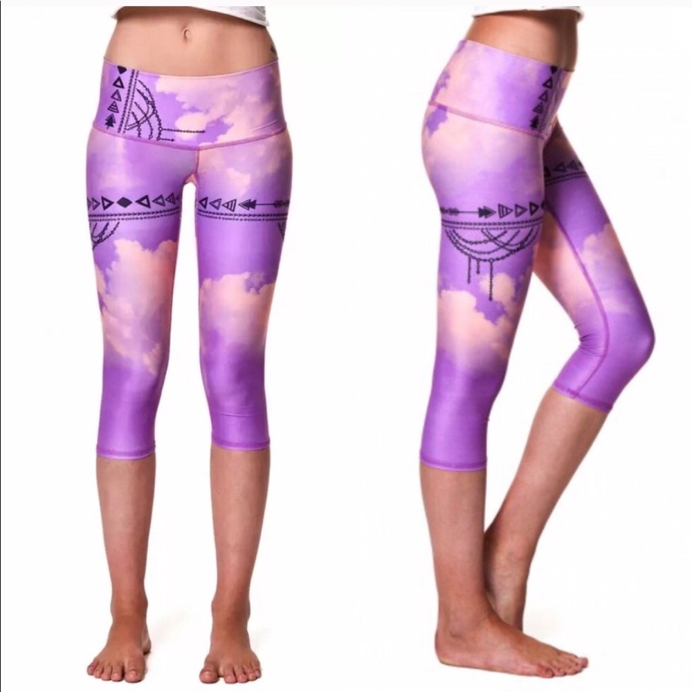Teeki purple Haze Capri yoga pants